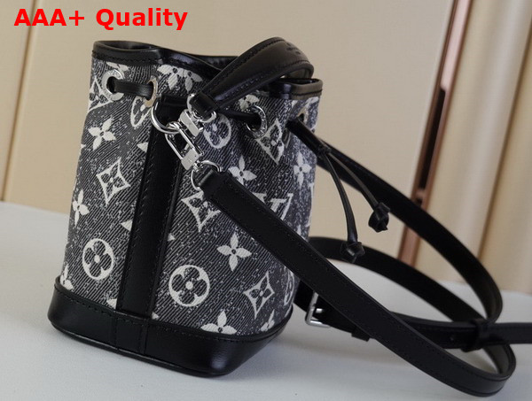 Louis Vuitton Nano Noe Bag in Gray Monogram Jacquard Denim M46449 Replica