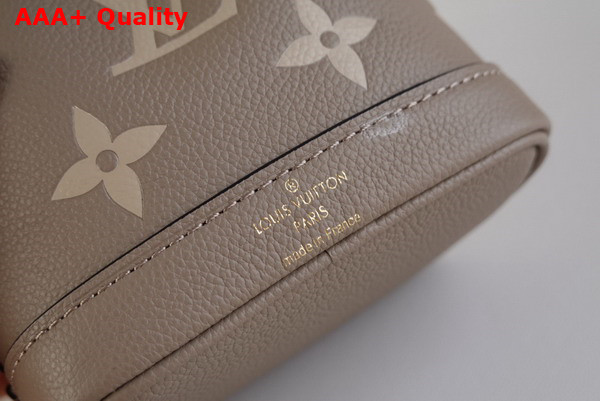 Louis Vuitton Nano Noe Bicolor Monogram Empreinte Leather Tourterelle Grey Cream M46291 Replica