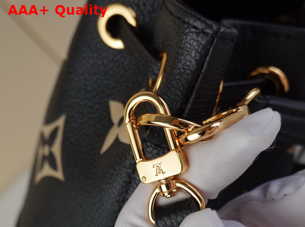 Louis Vuitton Nano Noe Black Beige Monogram Empreinte Leather Replica
