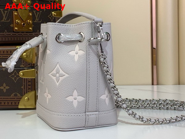 Louis Vuitton Nano Noe Brume Quartz Bicolor Monogram Empreinte Leather M14224 Replica