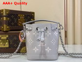 Louis Vuitton Nano Noe Brume Quartz Bicolor Monogram Empreinte Leather M14224 Replica