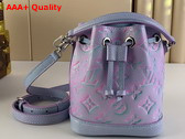Louis Vuitton Nano Noe Lilas Purple Monogram Empreinte Embossed Supple Grained Cowhide Leather Replica