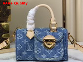 Louis Vuitton Nano Speedy Bag in Blue Monogram Denim Replica