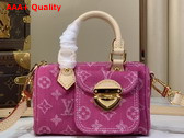 Louis Vuitton Nano Speedy Bag in Fuchsia Monogram Denim M27603 Replica