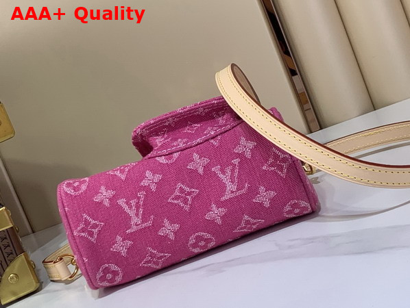 Louis Vuitton Nano Speedy Bag in Fuchsia Monogram Denim M27603 Replica