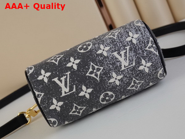 Louis Vuitton Nano Speedy Bag in Gray Monogram Jacquard Denim Replica