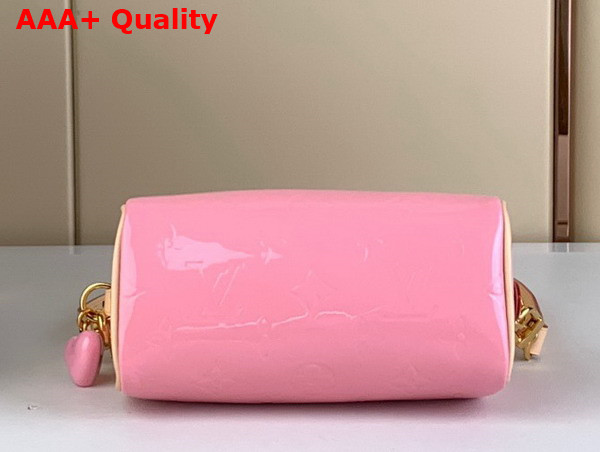 Louis Vuitton Nano Speedy Bag in Mochi Pink Monogram Vernis Embosse Patent Calf Leather M81879 Replica