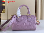 Louis Vuitton Nano Speedy Bag in Pearly Lilac Monogram Empreinte Embossed Supple Grained Cowhide Leather Replica
