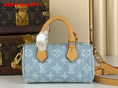 Louis Vuitton Nano Speedy Bag in Sky Blue Monogram Denim M11212 Replica