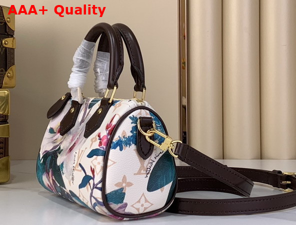 Louis Vuitton Nano Speedy Handbag in Monogram Dune Coated Canvas with its Flora and Fauna Design M29149 Replica