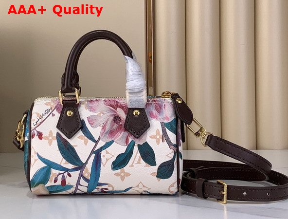 Louis Vuitton Nano Speedy Handbag in Monogram Dune Coated Canvas with its Flora and Fauna Design M29149 Replica
