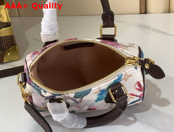Louis Vuitton Nano Speedy Handbag in Monogram Dune Coated Canvas with its Flora and Fauna Design M29149 Replica