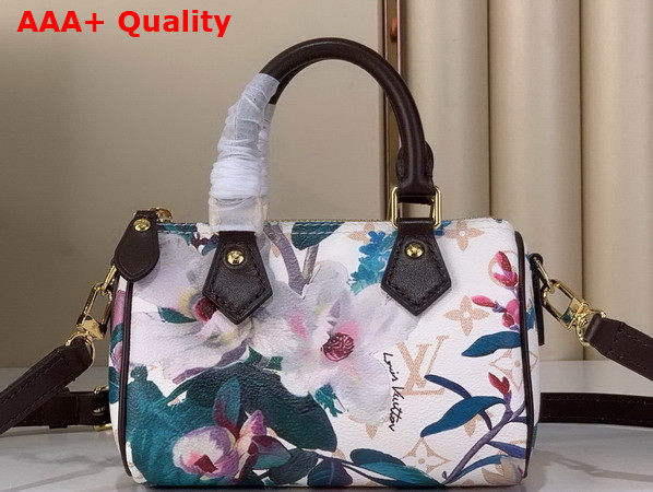 Louis Vuitton Nano Speedy Handbag in Monogram Dune Coated Canvas with its Flora and Fauna Design M29149 Replica