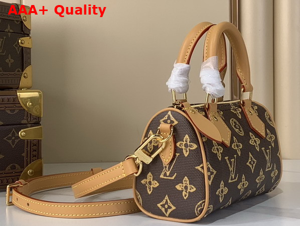 Louis Vuitton Nano Speedy Monogram Origine Ebene Coated Canvas M27610 Replica