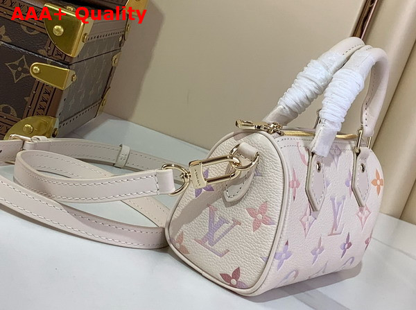 Louis Vuitton Nano Speedy in Dream Beige Monogram Empreinte Leather M25591 Replica