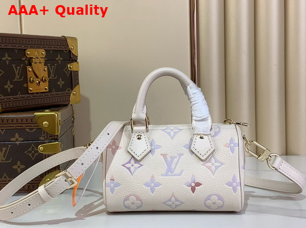 Louis Vuitton Nano Speedy in Dream Beige Monogram Empreinte Leather M25591 Replica