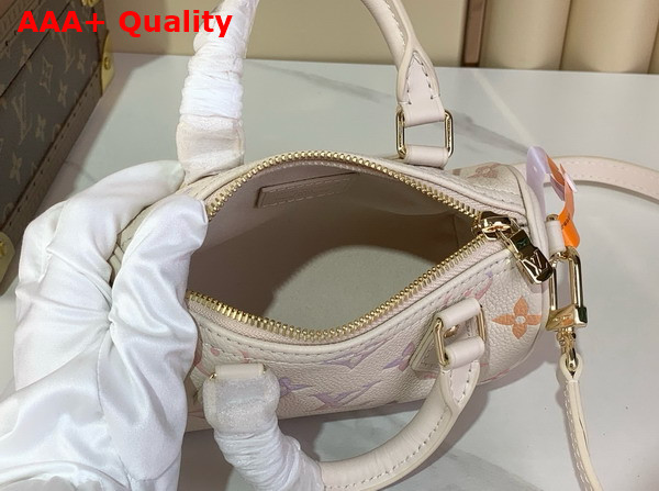 Louis Vuitton Nano Speedy in Dream Beige Monogram Empreinte Leather M25591 Replica