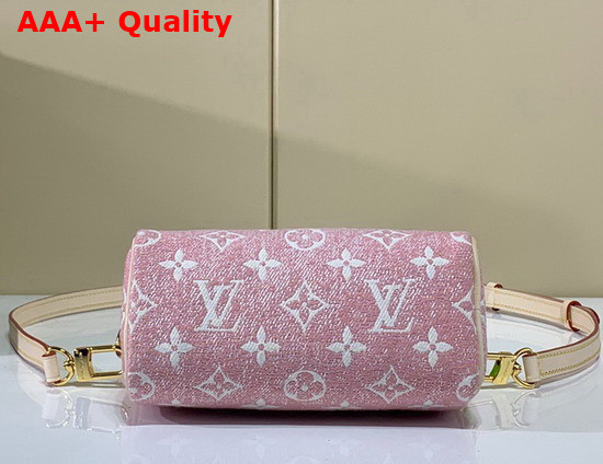 Louis Vuitton Nano Speedy in Pink Monogram Jacquard Denim M81213 Replica