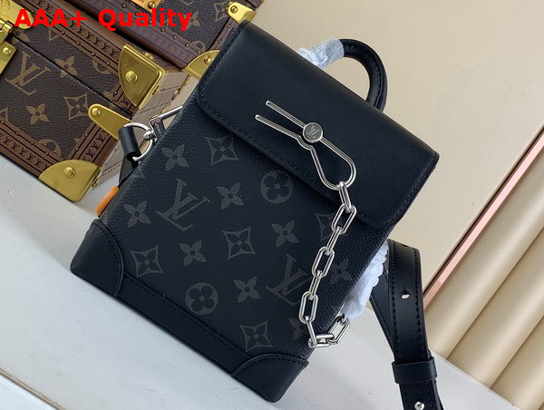 Louis Vuitton Nano Steamer Bag in Monogram Eclipse Coated Canvas M82774 Replica