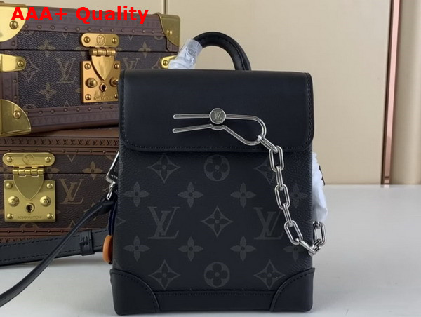 Louis Vuitton Nano Steamer Bag in Monogram Eclipse Coated Canvas M82774 Replica