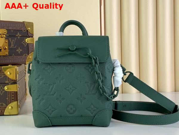 Louis Vuitton Nano Steamer Forest Green Taurillon Monogram Embossed Cowhide Leather M83052 Replica