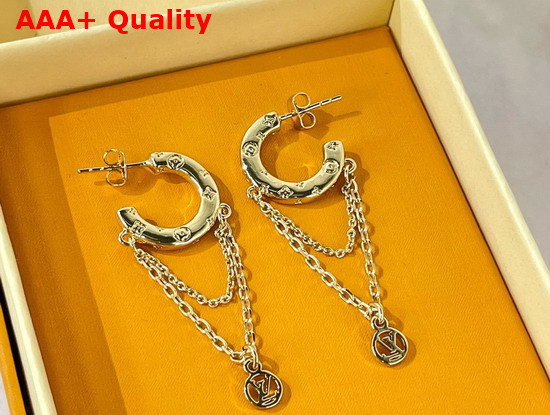 Louis Vuitton Nanogram Earrings Gold Color Hardware M00572 Replica
