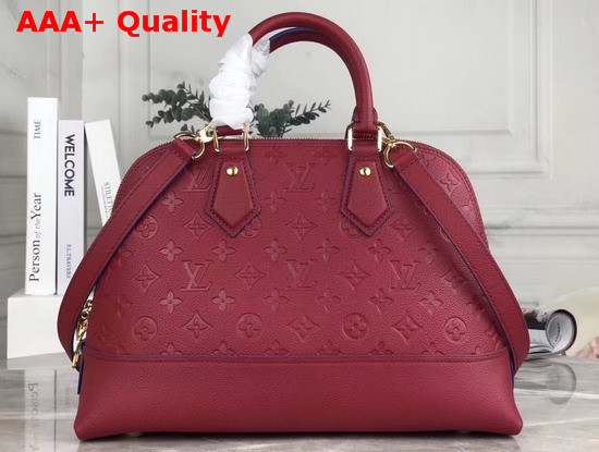 Louis Vuitton Neo Alma PM Handbag in Cherry Berry Monogram Empreinte Leather Replica