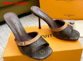 Louis Vuitton Neo Revival Mule in Monogram Canvas and Natural Calf Leather Replica