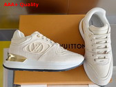 Louis Vuitton Neo Run Away Sneaker in Beige Monogram Denim and Natural Calf Leather Replica