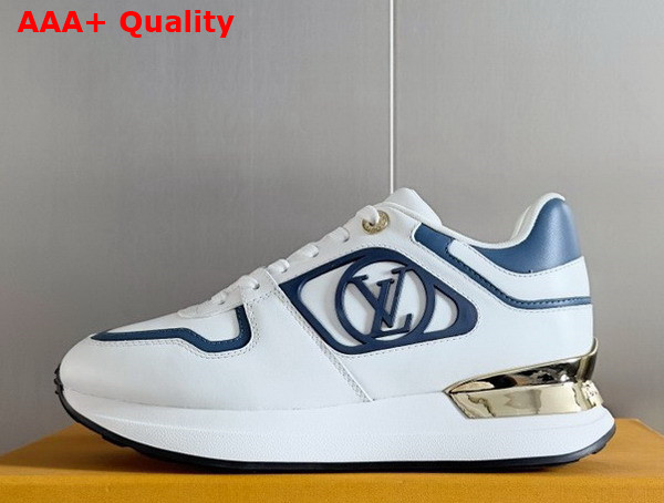 Louis Vuitton Neo Run Away Sneaker in Bleu Clair Patent Calf Leather 1ACHY2 Replica