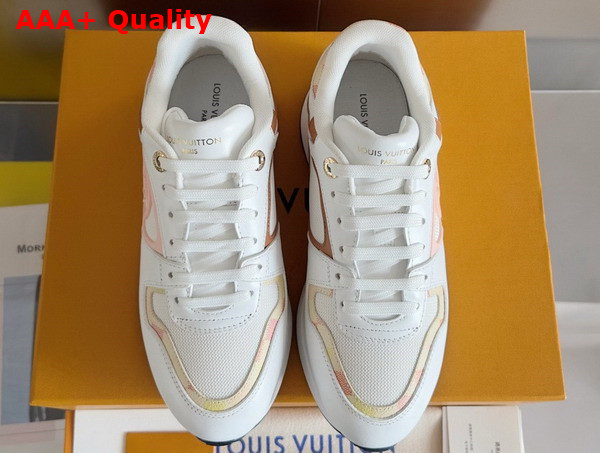 Louis Vuitton Neo Run Away Sneaker in Light Pink Patent Damier Canvas 1ACUGT Replica