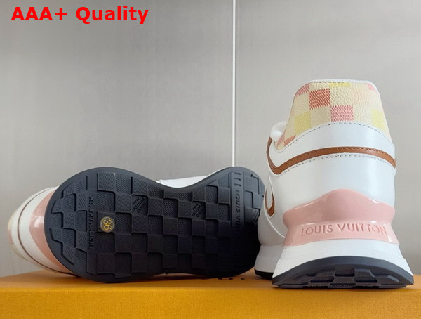 Louis Vuitton Neo Run Away Sneaker in Light Pink Patent Damier Canvas 1ACUGT Replica
