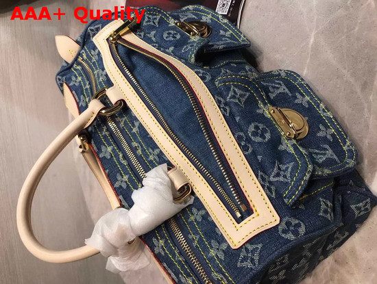 Louis Vuitton Neo Speedy Handbag in Blue Monogram Denim M95019 Replica