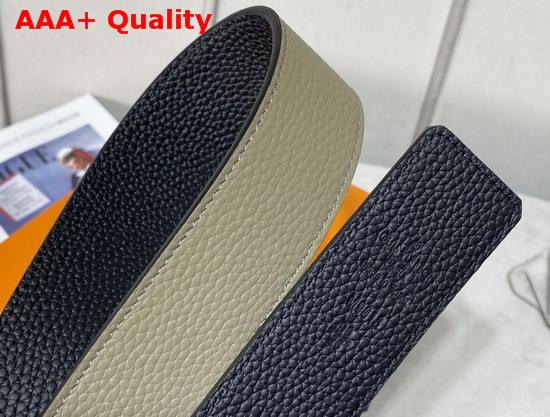 Louis Vuitton Neo Trunk 40mm Reversible Belt Grey and Black Grained Calfskin Replica