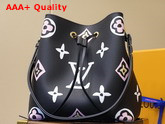 Louis Vuitton NeoNoe MM Bucket Bag Wears the Seasons Monogram Pattern Black Monogram Coated Canvas M45821 Replica