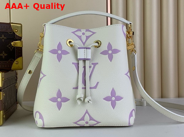 Louis Vuitton Neonoe BB Bicolor Monogram Empreinte Leather Latte Bubble Tea Purple Replica
