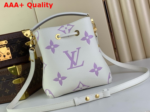 Louis Vuitton Neonoe BB Bicolor Monogram Empreinte Leather Latte Bubble Tea Purple Replica