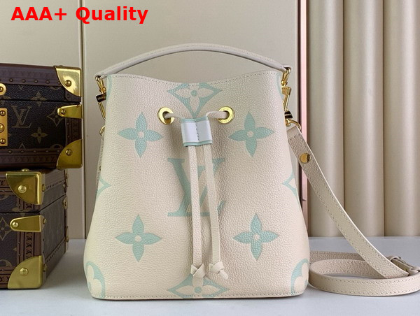 Louis Vuitton Neonoe BB Bicolor Monogram Empreinte Leather Latte Matcha M24048 Replica