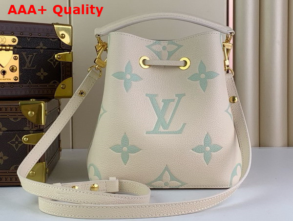 Louis Vuitton Neonoe BB Bicolor Monogram Empreinte Leather Latte Matcha M24048 Replica