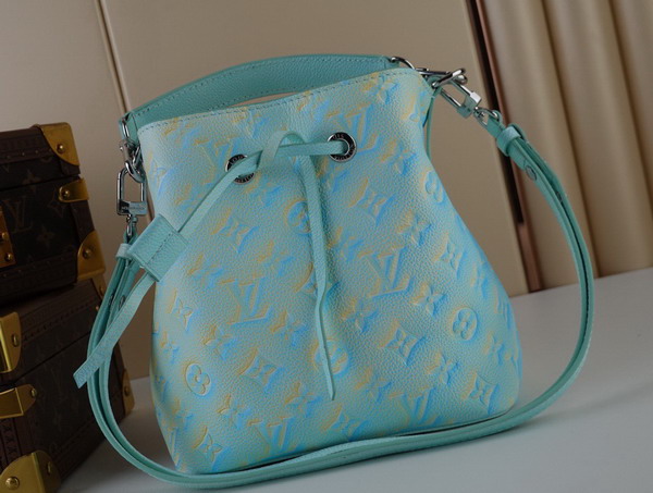 Louis Vuitton Neonoe BB Bucket Bag Vert Deau Green Sprayed and Embossed Grained Cowhide Leather Replica