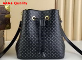 Louis Vuitton Neonoe BB Bucket Bag in Black Calfskin Leather Embossed with the Nano Monogram Pattern M22598 Replica