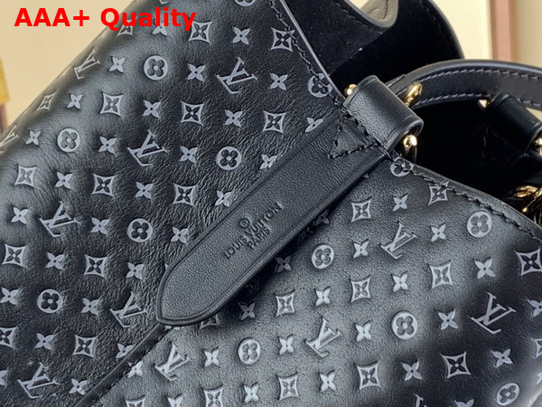 Louis Vuitton Neonoe BB Bucket Bag in Black Calfskin Leather Embossed with the Nano Monogram Pattern M22598 Replica