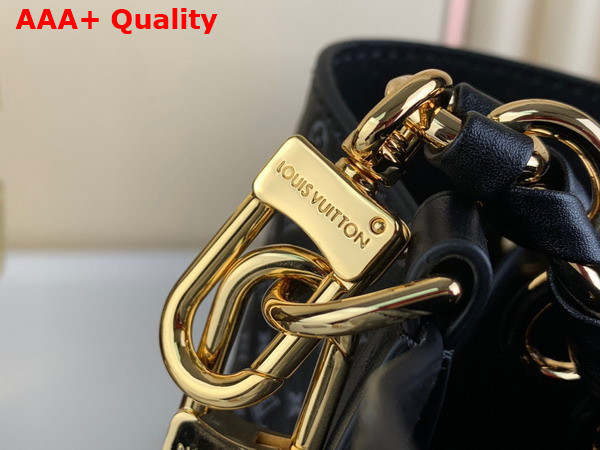 Louis Vuitton Neonoe BB Bucket Bag in Black Calfskin Leather Embossed with the Nano Monogram Pattern M22598 Replica
