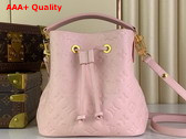 Louis Vuitton Neonoe BB Bucket Bag in Opal Pink Monogram Empreinte Leather M47038 Replica