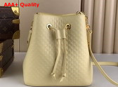 Louis Vuitton Neonoe BB Bucket Bag in Yellow Calfskin Leather Embossed with the Nano Monogram Pattern M22599 Replica