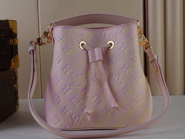 Louis Vuitton Neonoe BB Light Pink Sprayed and Embossed Grained Cowhide Leather M46174 Replica