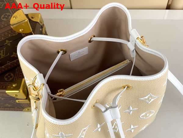 Louis Vuitton Neonoe MM Bucket Bag in Beige Lotus Canvas M22852 Replica