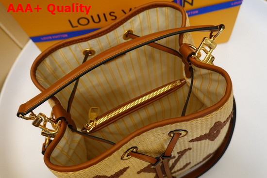 Louis Vuitton Neonoe MM Bucket Bag in Tan Monogram Raffia M57704 Replica