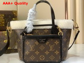 Louis Vuitton Neverfull Bandouliere Inside Out BB Monogram Shearling M26315 Replica