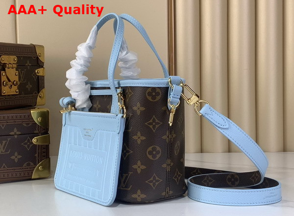 Louis Vuitton Neverfull Bandouliere Inside Out BB Monogram Sky Blue M28336 Replica